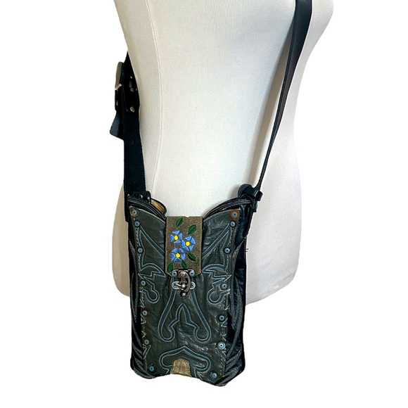 Vintage Handmade Western Boot Crossbody Bag - Picture 2 of 6
